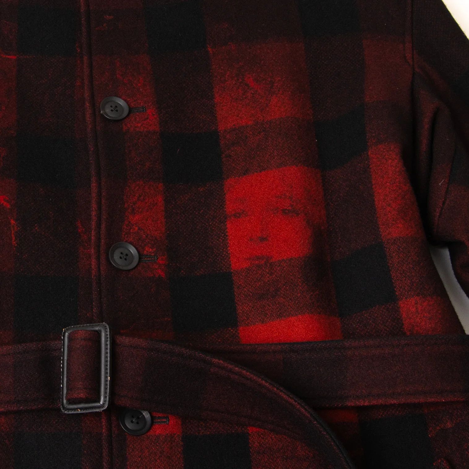 Yohji Yamamoto Yohji Yamamoto Stand Collar Coat Black Red Size US S / EU 44-46 / 1 - 3 Thumbnail