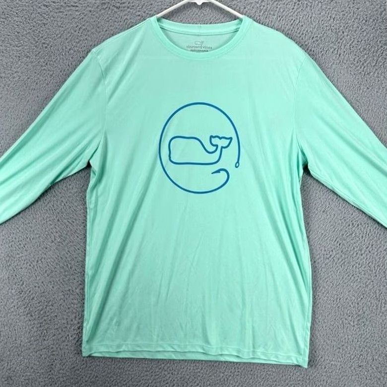 Vineyard Vines Vineyard Vines Performance Shirt Men Medium Aqua Graphic Print Whale Fishing NEW Shirt Mens Medium Aqua Graphic Print Whale Fishing NEW Size US M / EU 48-50 / 2 - 2 Thumbnail