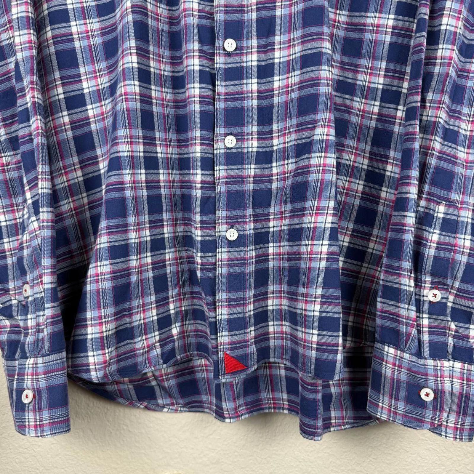 UNTUCKit UNTUCKit Shirt Men's XL Navy Pink Slim Fit Size US XL / EU 56 / 4 - 2 Thumbnail