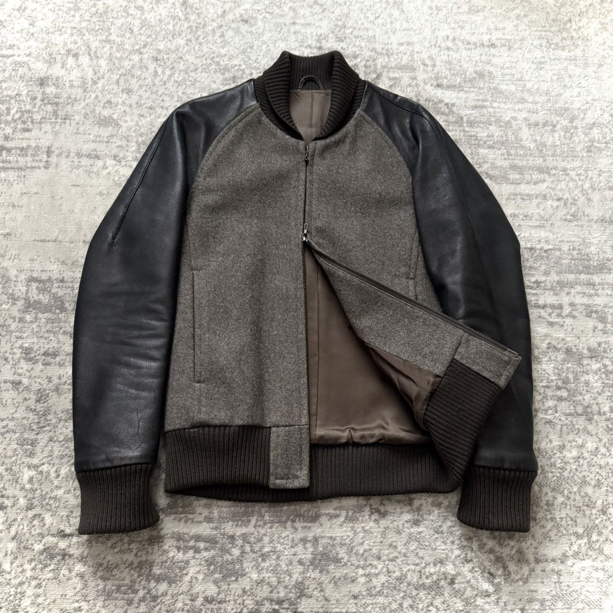 Kazuyuki Kumagai Attachment Kazuyuki Kumagai Attachment Calf Leather Wool Hybrid Jacket Size US S / EU 44-46 / 1 - 4 Thumbnail