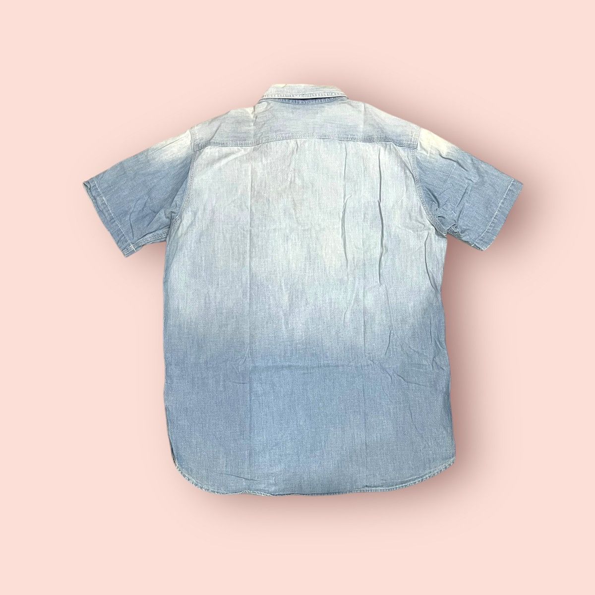 Japanese Brand × Jun Takahashi × Uniqlo VINTAGE UNIQLO DOUBLE CHEST POCKET FADED CAMBRAY SHIRT Size US L / EU 52-54 / 3 - 3 Thumbnail