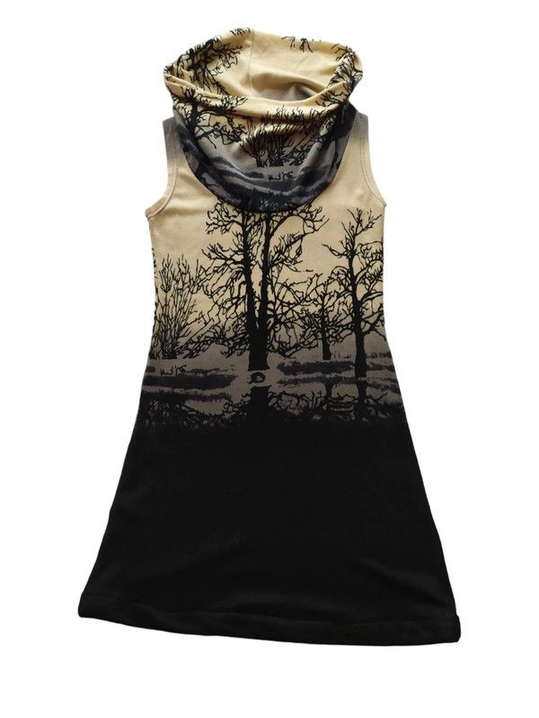 Japanese Brand Avant Garde Alternative Vintage Y2K Dress with Tree Print Size XS / US 0-2 / IT 36-38 - 1 Thumbnail