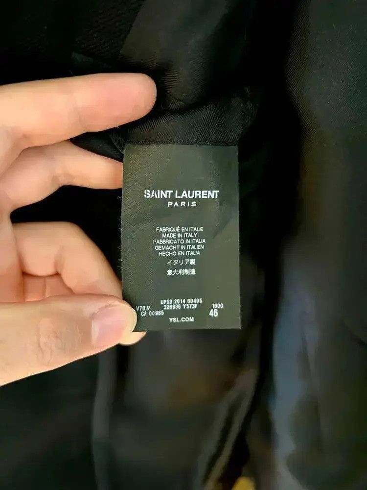 Saint Laurent Paris Sz 46 Saint Laurent Paris 14AW Leather Patches Blazer Jacke Size US S / EU 44-46 / 1 - 5 Thumbnail