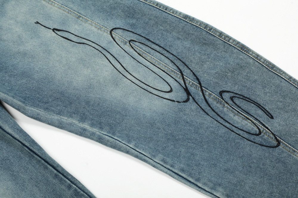 Jean American men's cargo distressed washed punk scimitar jeans Size US 32 / EU 48 - 5 Thumbnail