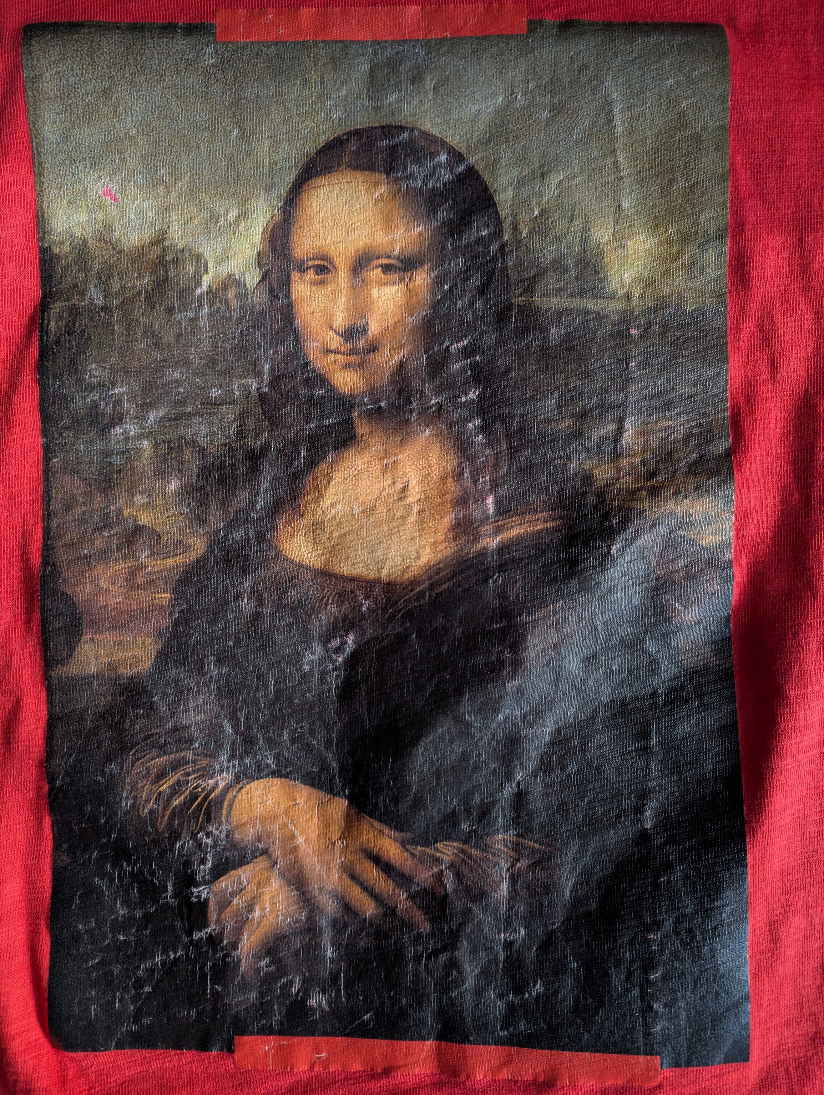 Off-White OFF-WHITE Red Mona Lisa Tee Size US M / EU 48-50 / 2 - 2 Thumbnail