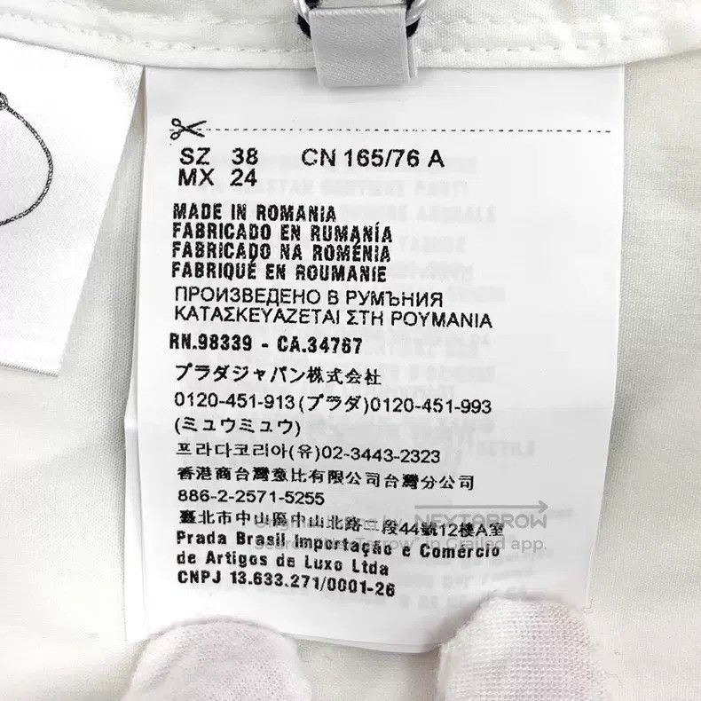 Prada Prada White bow back button design cotton long-sleeved shi Size XS / US 0-2 / IT 36-38 - 8 Thumbnail
