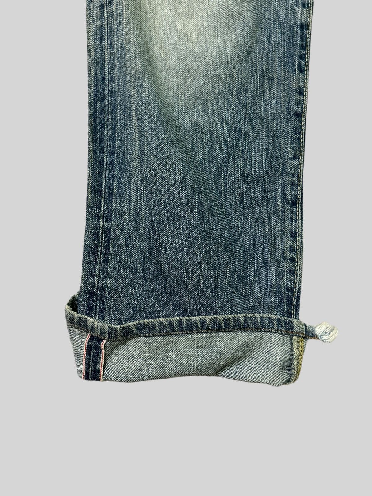 Edwin × Japanese Brand Vintage Japanese Edwin 505Bxx Selvedge Distressed Jeans Size US 33 - 8 Thumbnail