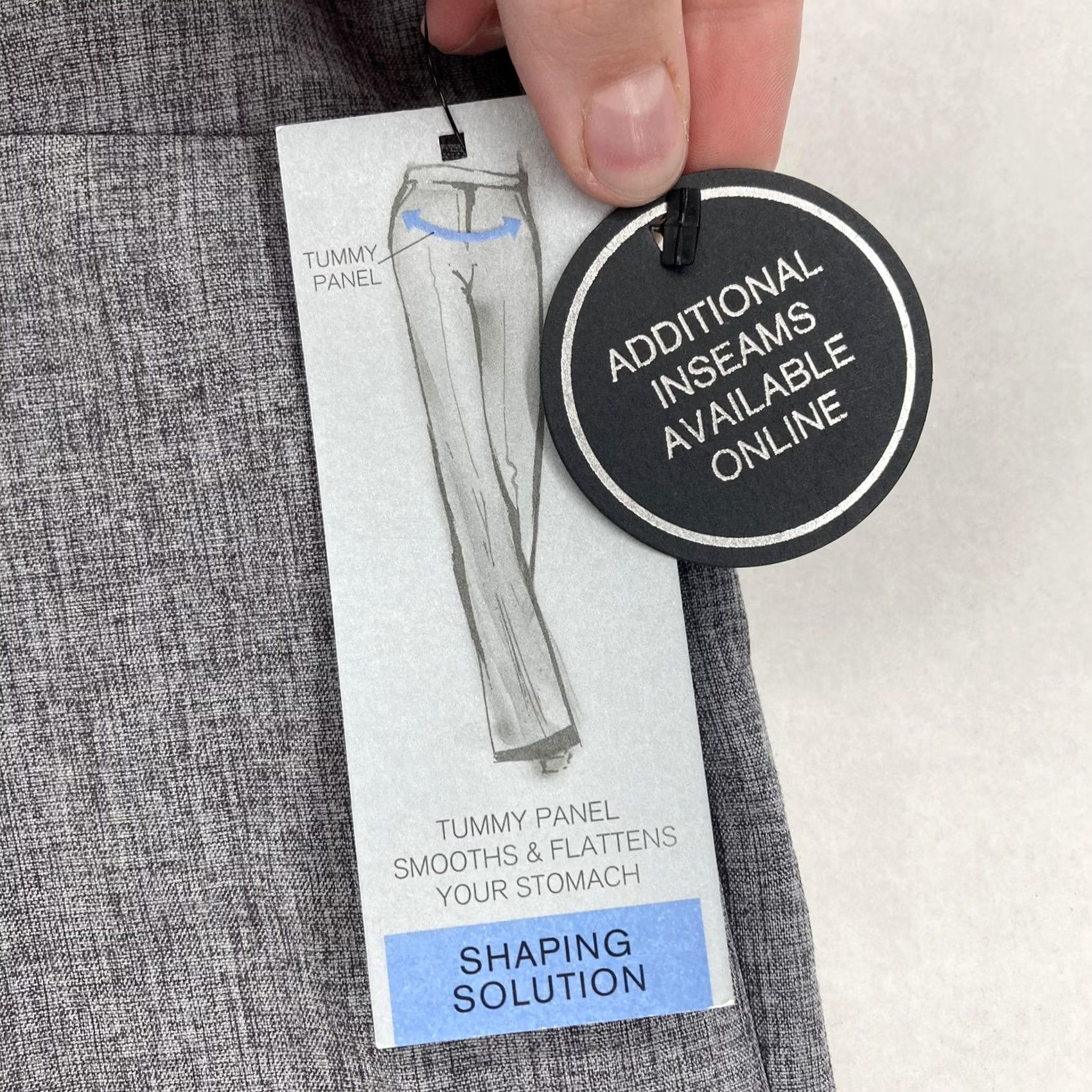 Apt. 9 VINTAGE? No. APT. 9 Pants Womens 10 Gray Trouser Mid Rise Straight Relaxed Shaping Stretch Dress Pants Workwear Size 32" / US 10 / IT 46 - 4 Thumbnail