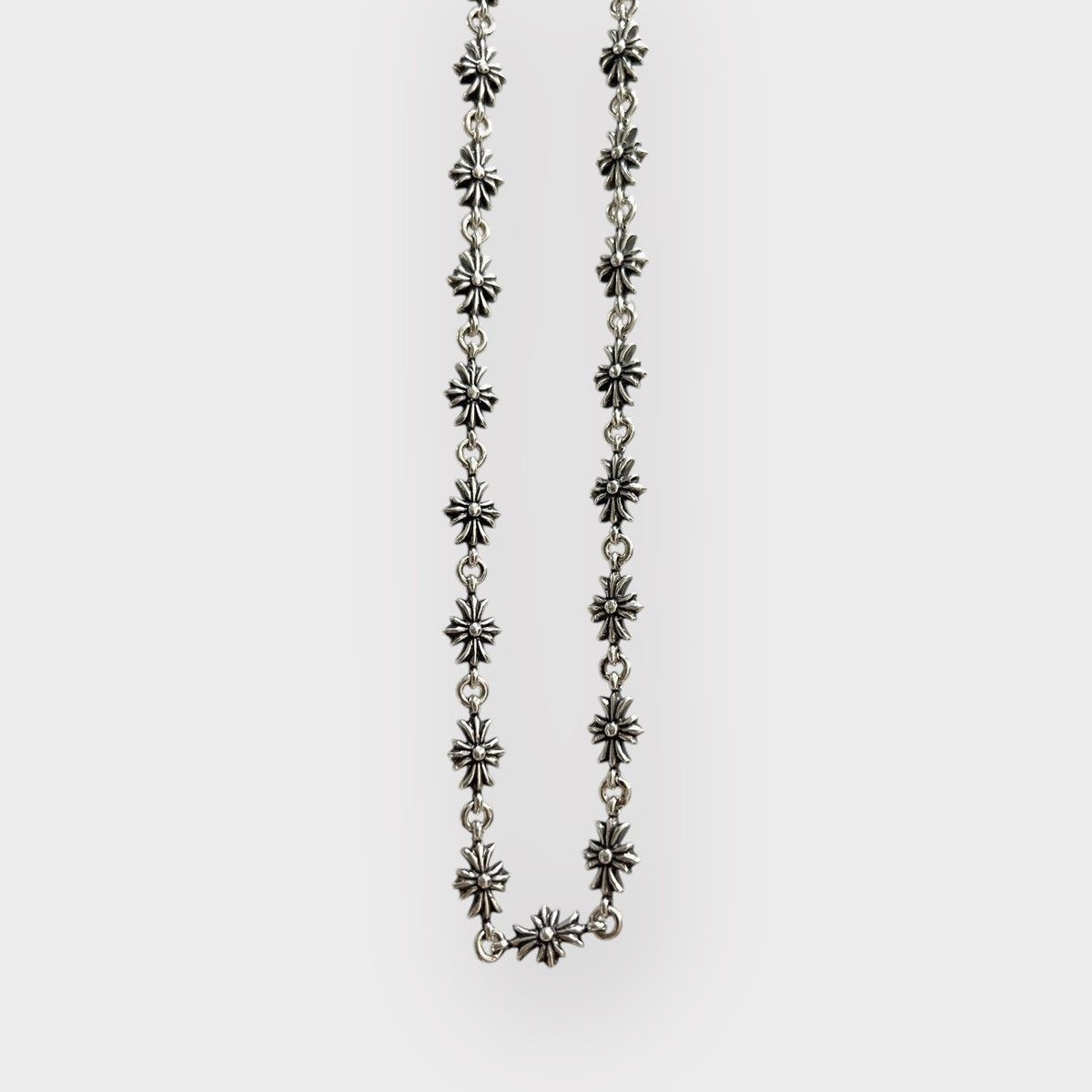 Chrome Hearts Filigree Cross Ball Necklace - 21 Inches