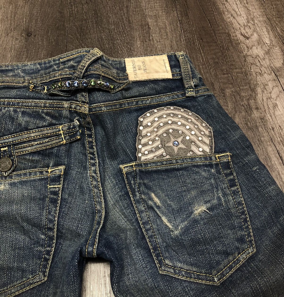 Taverniti × Vintage Distressed Denim Taverniti Jeans Courtney Flare Design Size 27" / US 4 / IT 40 - 17 Thumbnail