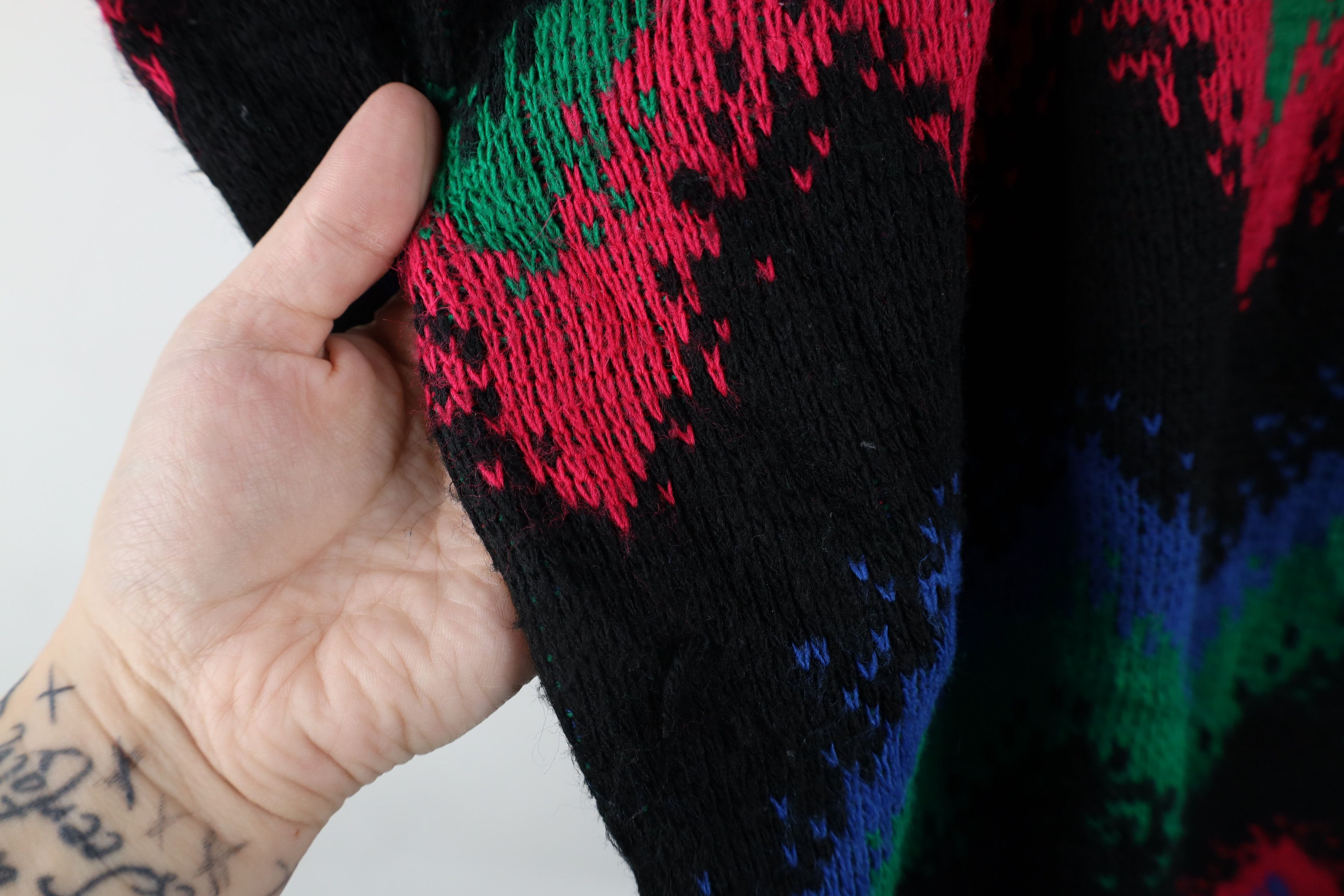 Vintage Vintage 90s Coogi Style Rainbow Zig Zag Knit Sweater Size XXL / US 16-18 / IT 52-54 - 6 Thumbnail