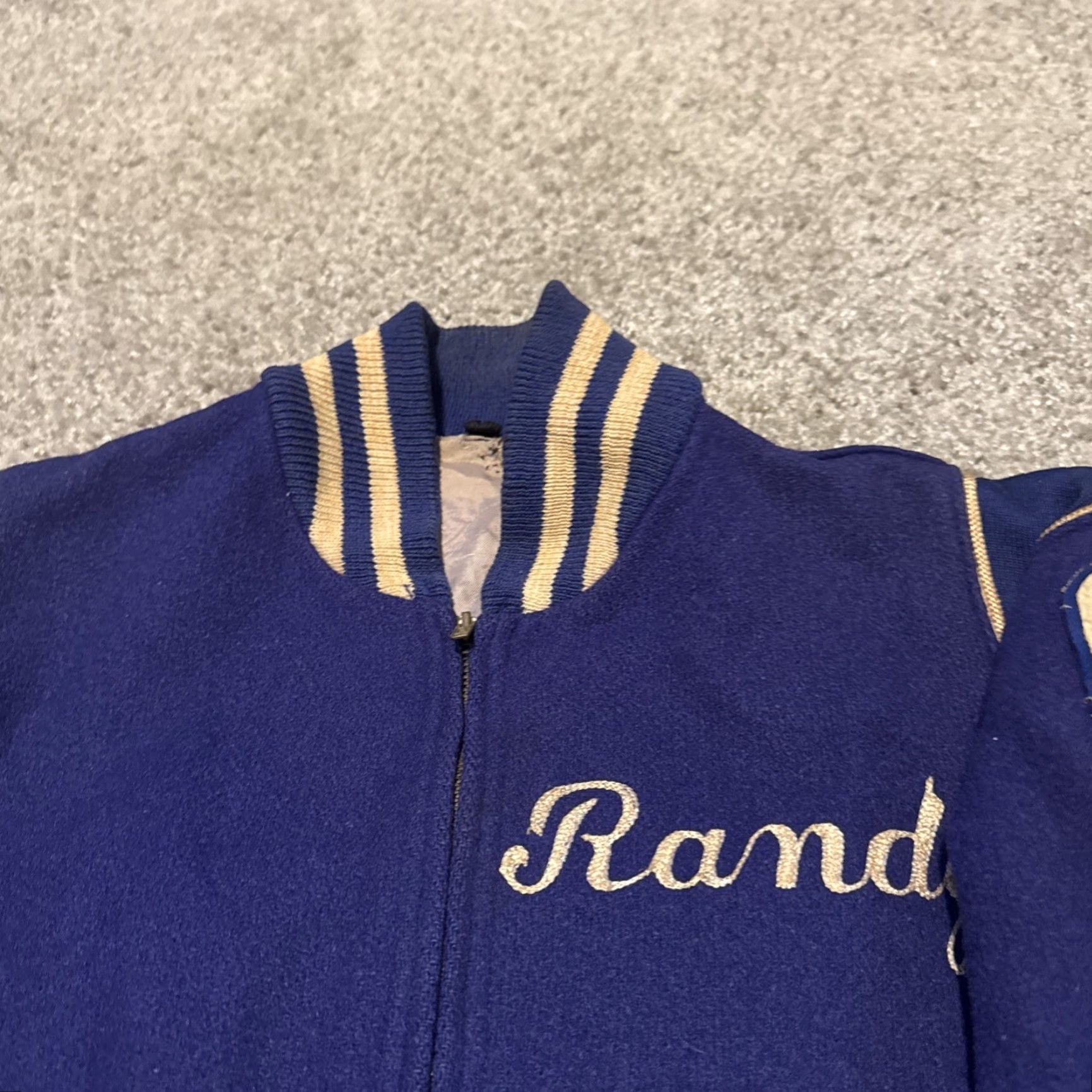 Vintage VINTAGE 1960s Varsity Jacket Wool Purple Zanesville Ohio Unbranded Unisex Adults M Size Letterman School Size US M / EU 48-50 / 2 - 4 Thumbnail