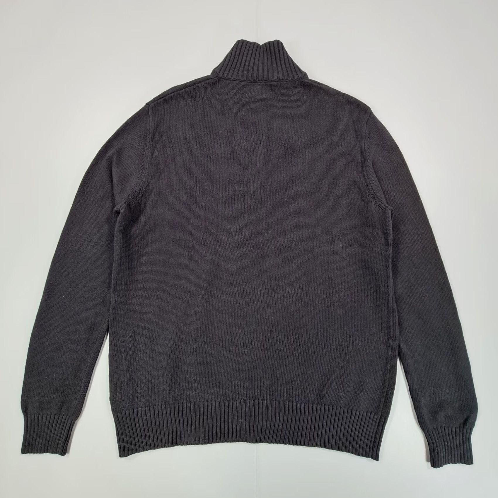 Polo Ralph Lauren Polo Jeans Company Mens Jumper Black Medium Fair Isle Half Zip Mock Pullover Size US M / EU 48-50 / 2 - 7 Thumbnail