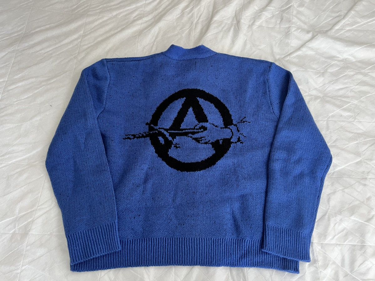Absent × Fugazi Fugazi Absent Monogram Knit Cardigan Size US XL / EU 56 / 4 - 1 Thumbnail
