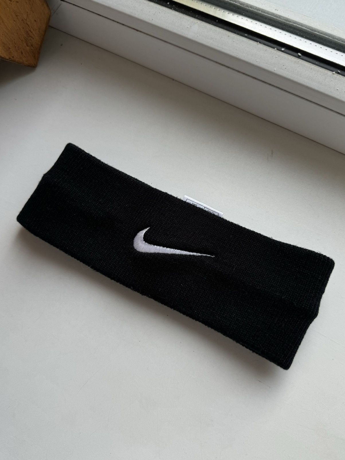 Nike × Vintage Nike Vintage Headband Supreme Swoosh Hat Black Size ONE SIZE - 2 Thumbnail