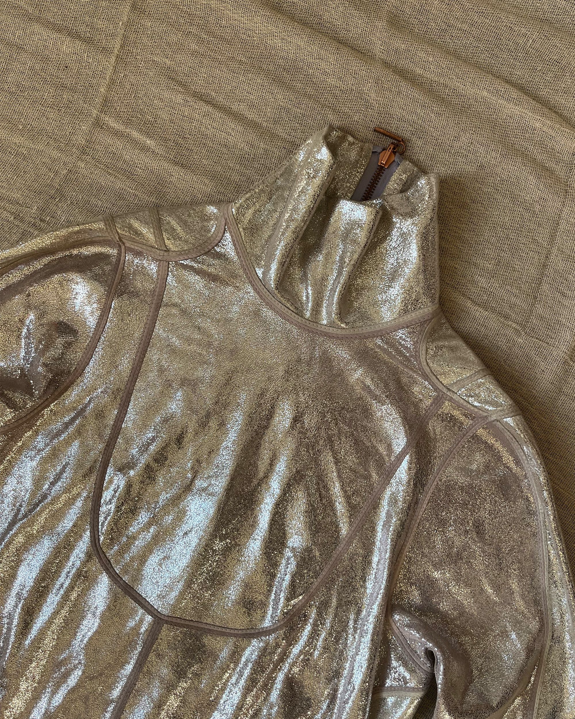 Fendi Fendi Fall 04 Runway metallic leather dress Karl Lagerfeld Size S / US 4 / IT 40 - 6 Thumbnail