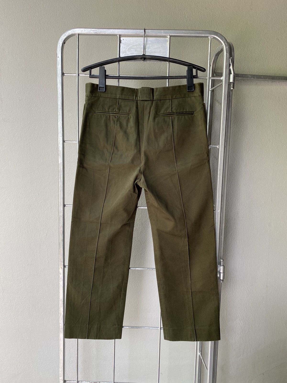 Celine Old Celine military formal flare pants dark green Size 25" / US 0 / IT 36 - 2 Thumbnail