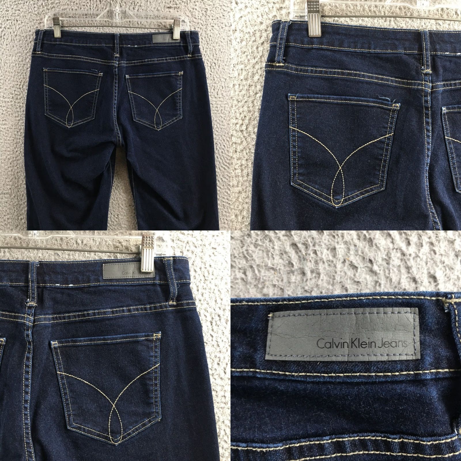 Calvin Klein Calvin Klein Jeans Womens 10 Blue Mid Rise Straight Leg Denim Zip Fly 5-Pockets Size 32" / US 10 / IT 46 - 9 Thumbnail