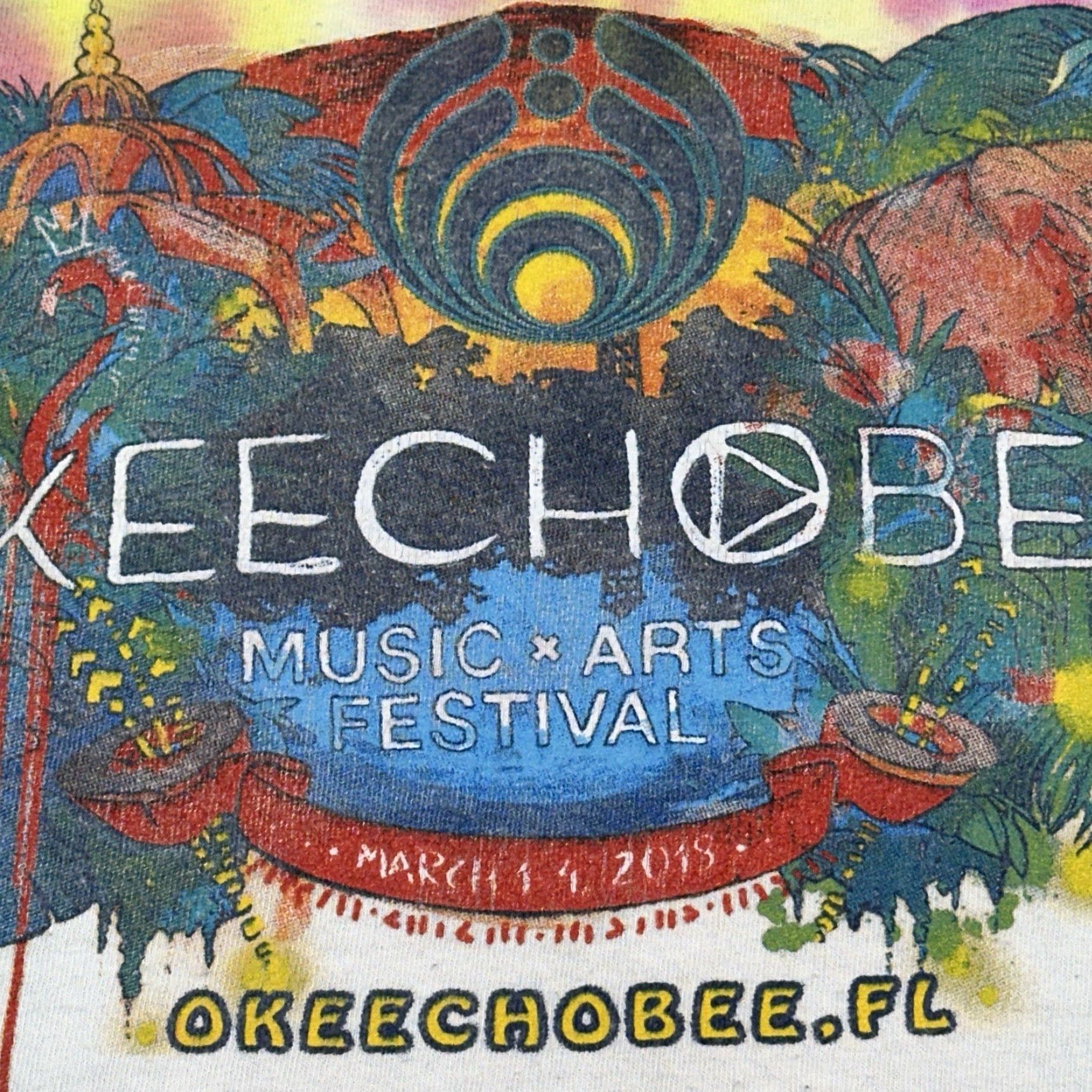 Gildan Okeechobee Music Festival Shirt Mens Large Tie Dye 2018 Line Up Travis Scott Size US L / EU 52-54 / 3 - 3 Thumbnail
