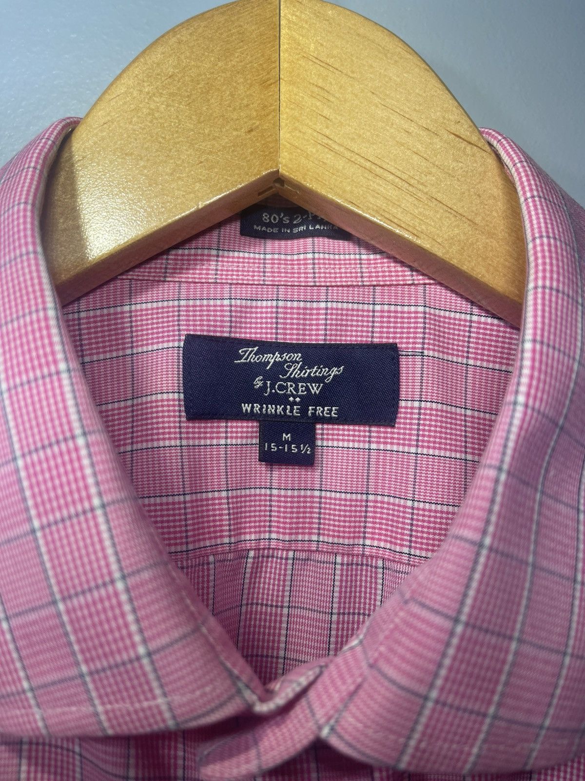 J.Crew JCREW Thompson Shirting 2 Ply Wrinkle Free Sz M 15-15.5 Pink Size US M / EU 48-50 / 2 - 3 Thumbnail