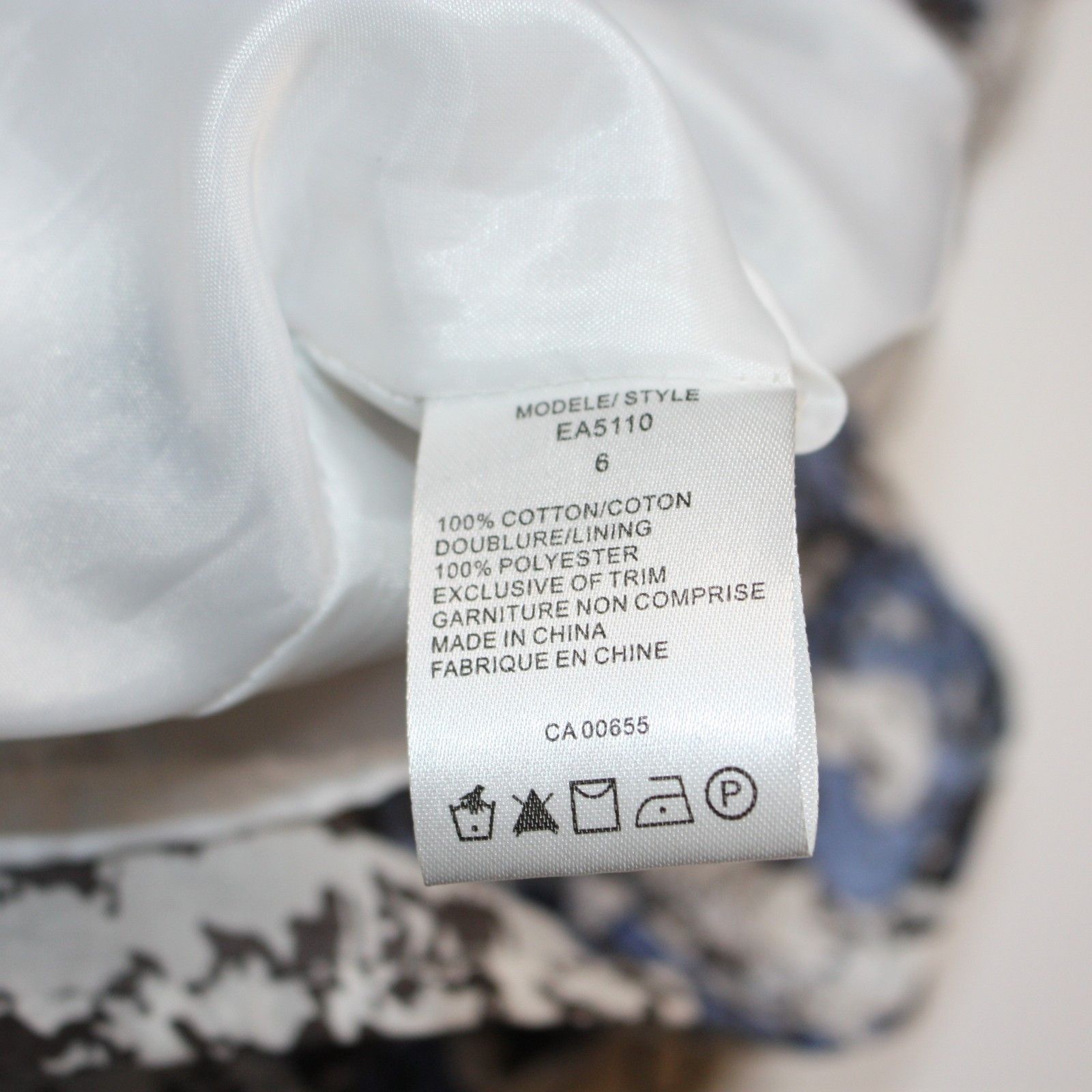 RW&CO. Blue Printed Summer Dress with Belt in size US 6 Size M / US 6-8 / IT 42-44 - 7 Thumbnail