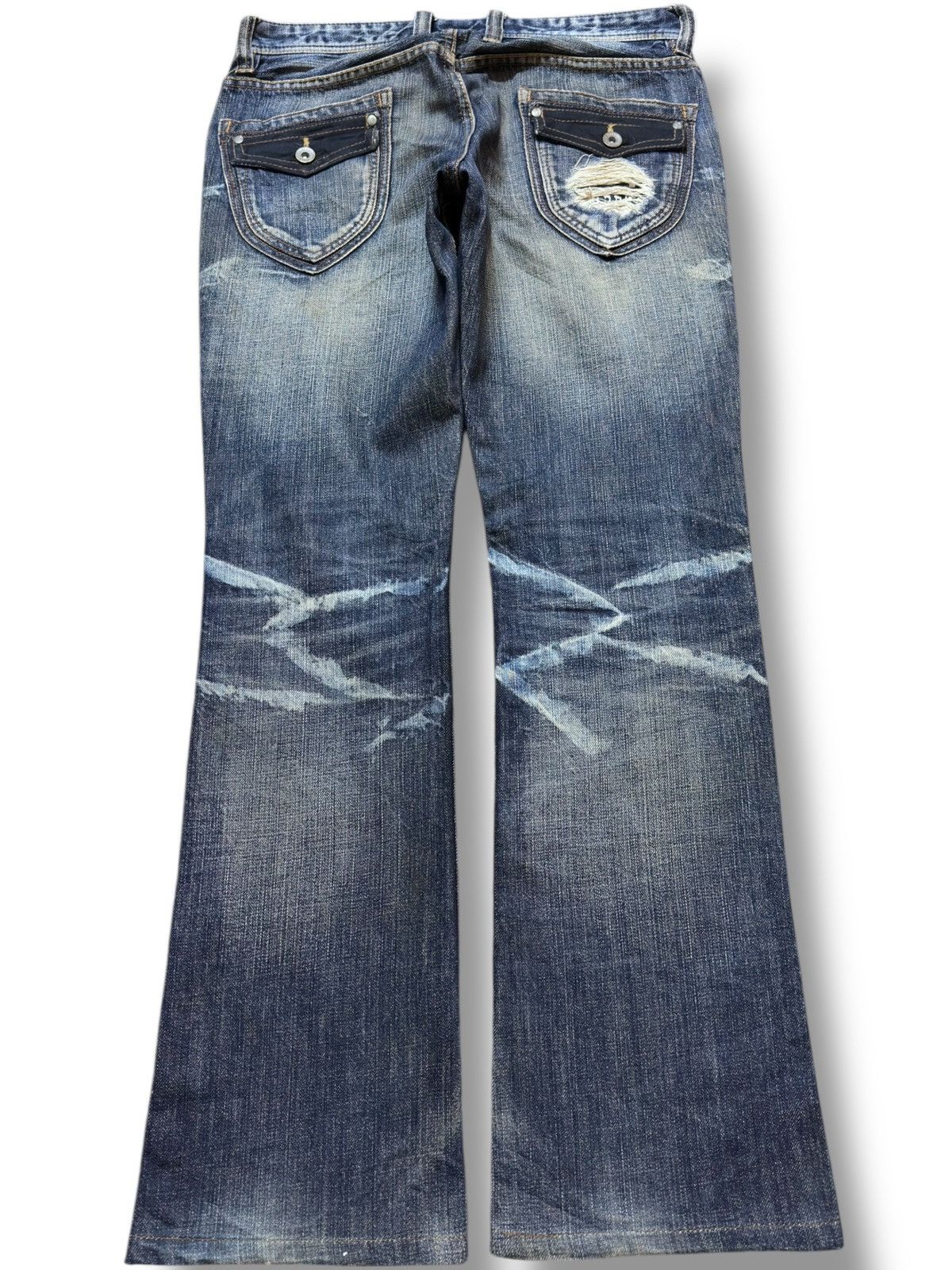 Nicole Club Vintage Hideaways By Nicole Flare Grung Bondage Denim Size US 31 - 6 Thumbnail