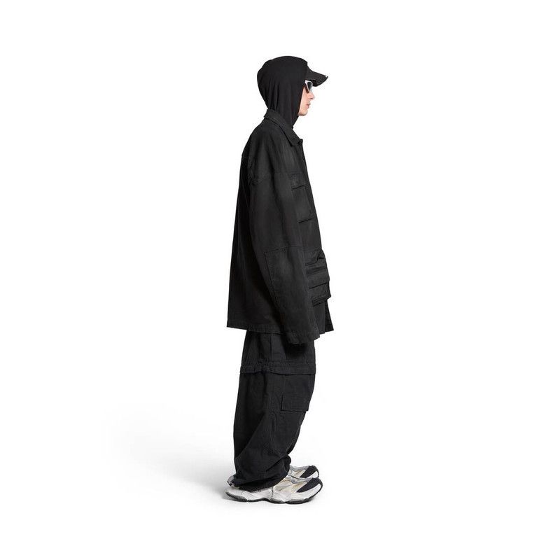 Balenciaga o1mt1gz0226 BB Corp Cargo Shirt Large Fit In Black Size US M / EU 48-50 / 2 - 3 Thumbnail