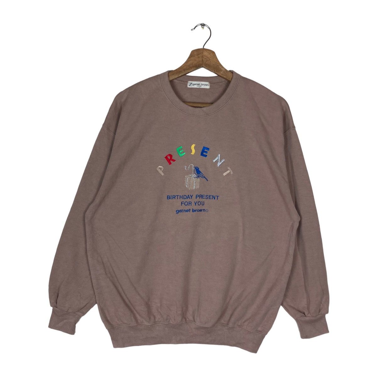 Vintage Vintage Garnet Brown Lacoty Pullover Jumper Sweatshirt Size US M / EU 48-50 / 2 - 1 Thumbnail