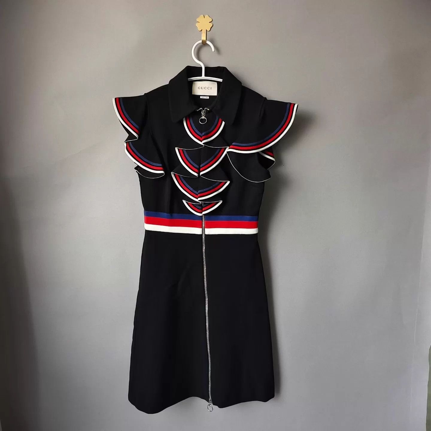 Gucci Gucci Black Ruffled Dress XS Size XS / US 0-2 / IT 36-38 - 1 Thumbnail