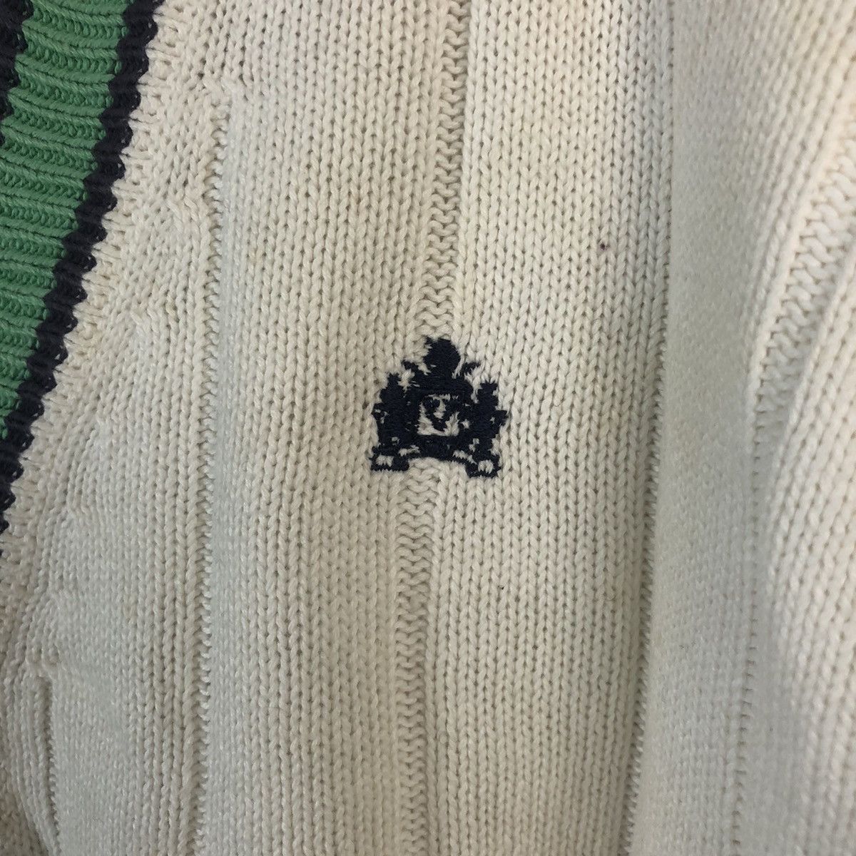Van DL Van White Cardigan Knitwear #C589 Size US M / EU 48-50 / 2 - 9 Thumbnail