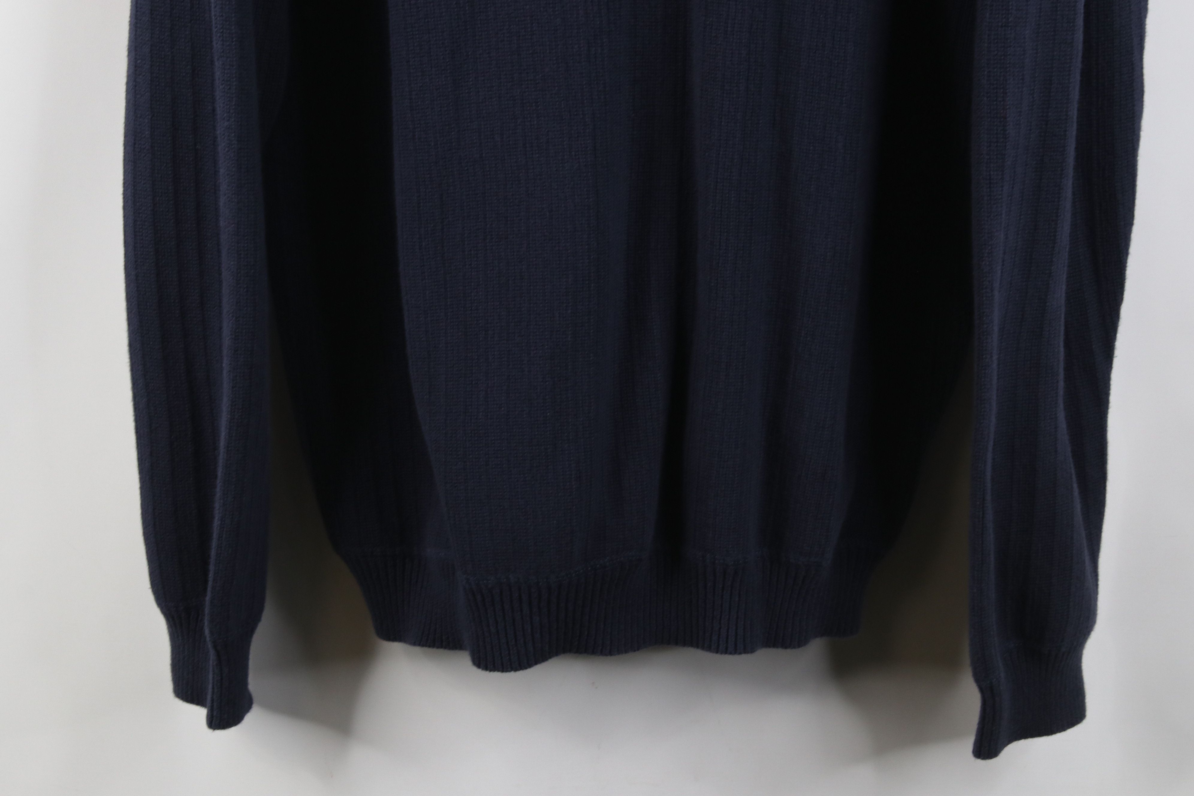 Eddie Bauer Vintage 90s Y2K Eddie Bauer Ribbed Knit Henley Sweater Blue Size US XL / EU 56 / 4 - 3 Thumbnail