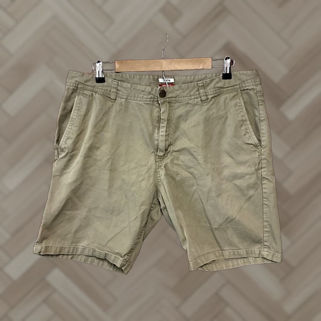 Katin Katin Men's Shorts Beige 38 Regular Canvas Cotton Blend Jogger Elastic Waist Drawstring Mid Rise 10-12in Casual Outdoor Size US 38 / EU 54 - 1 Preview
