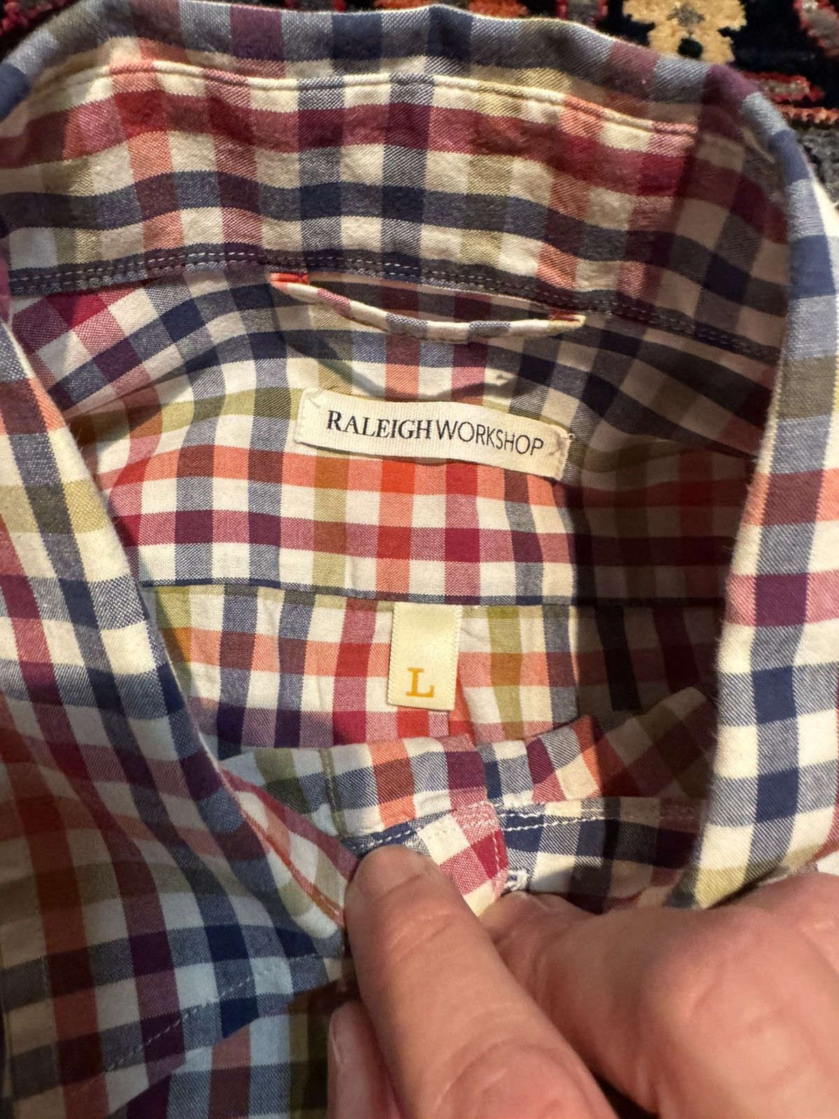 Raleigh Denim Raleigh Denim Multi Color Check Button Up (L) Size US L / EU 52-54 / 3 - 4 Thumbnail