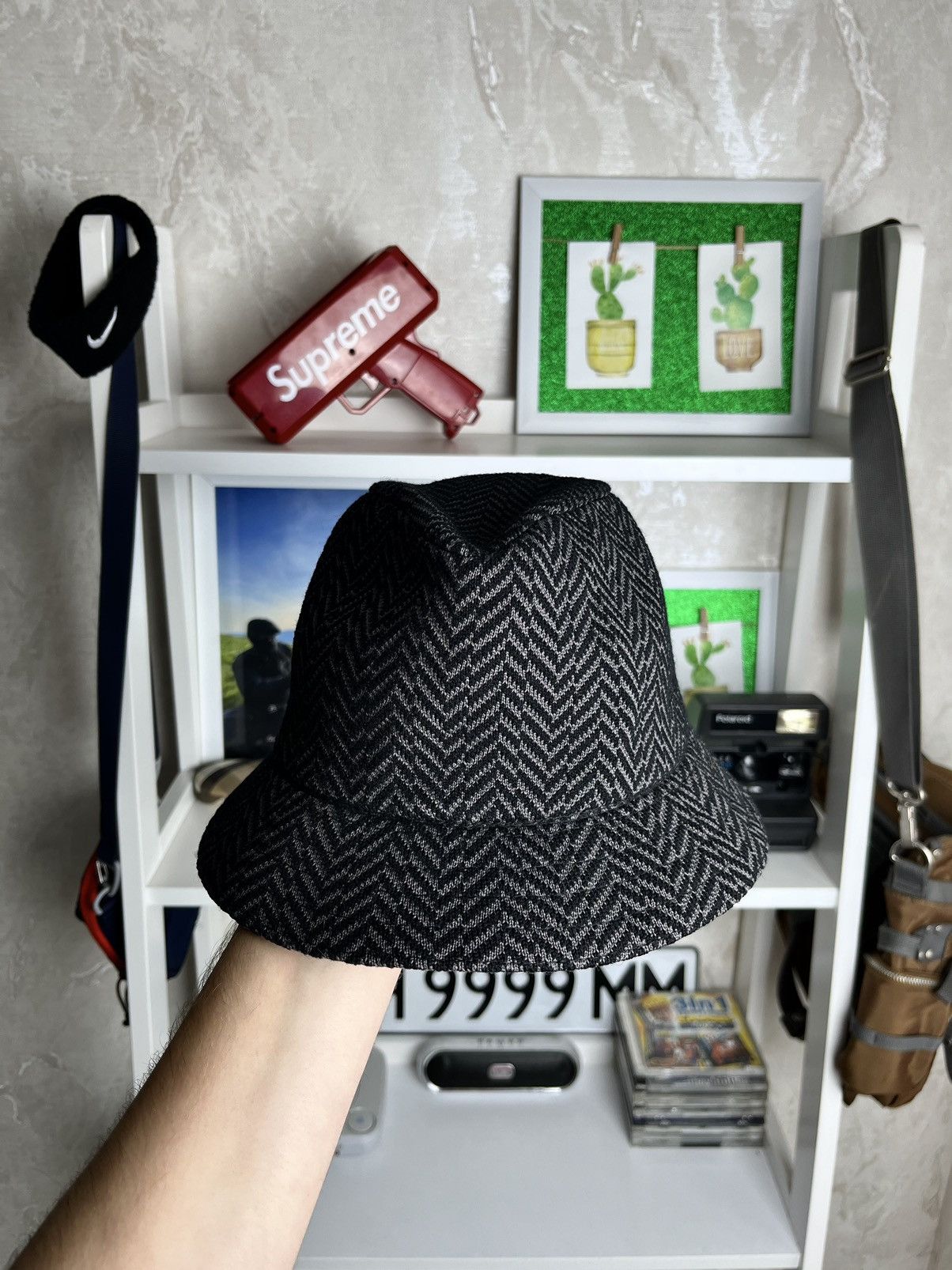 Kangol × Vintage Kangol Vintage Tweeds Hat Bucket 90s Y2K Streetwear Rap Size 30 - 2 Thumbnail