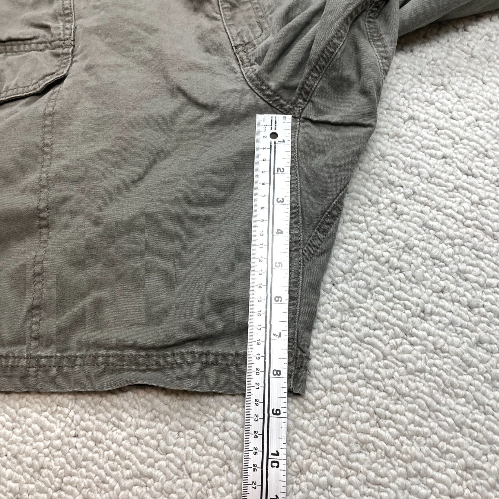 Wrangler Wrangler Shorts Mens 44 Cargo Pocket 8" Inseam Cotton Solid Green Casual Laundry Ready Mens Regular Waist 44 Colorful 90s Theme Size US 44 / EU 60 - 3 Thumbnail