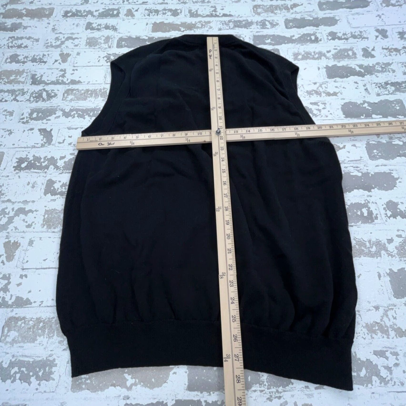 Chaps Chaps Vest Sweater Men XL Black Cotton Knit Casual Modern Logo Golf Tennis Adult Size US XL / EU 56 / 4 - 6 Thumbnail