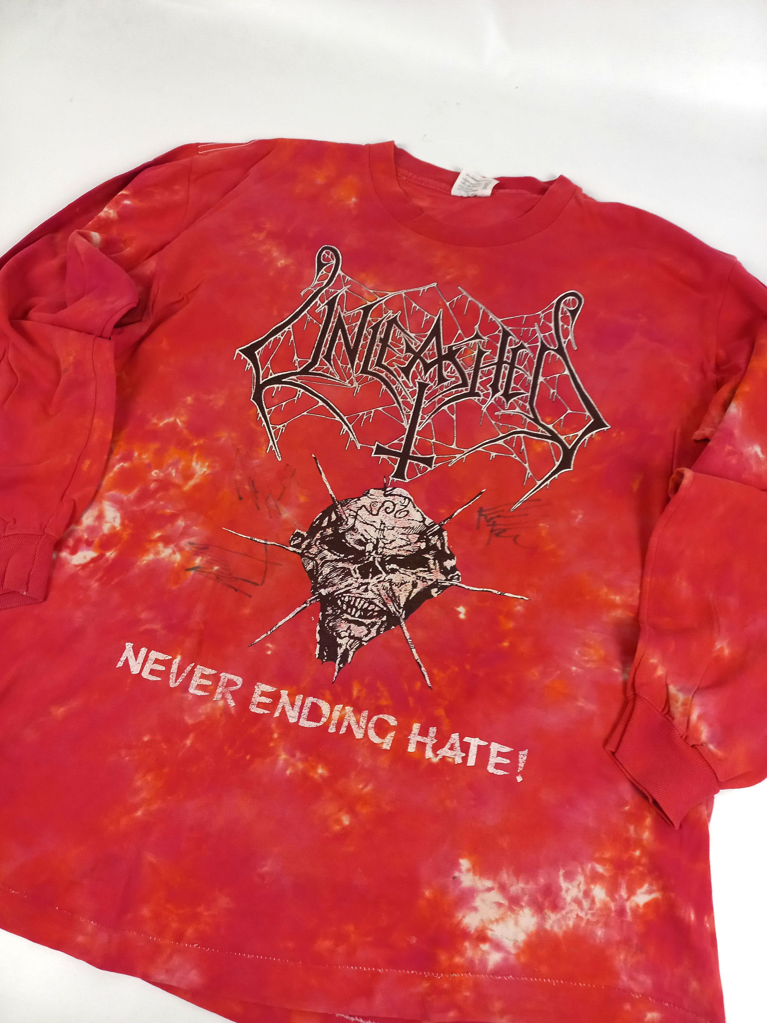 Band Tees × Vintage Very Rare Unleashed band autographed vintage longsleeve 1993 Size US XL / EU 56 / 4 - 3 Thumbnail