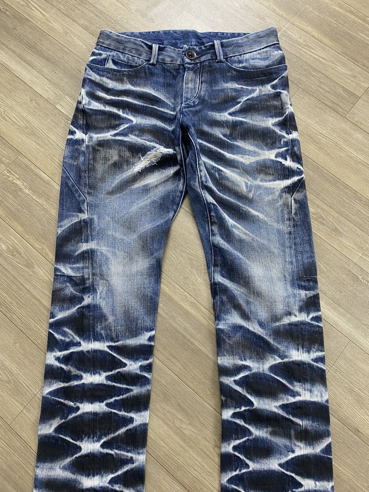 BUFFALO BOBS Buffalo Bobs Johnny Wolf Distressed Clawmark Mudmax Jeans Size US 32 / EU 48 - 2 Thumbnail