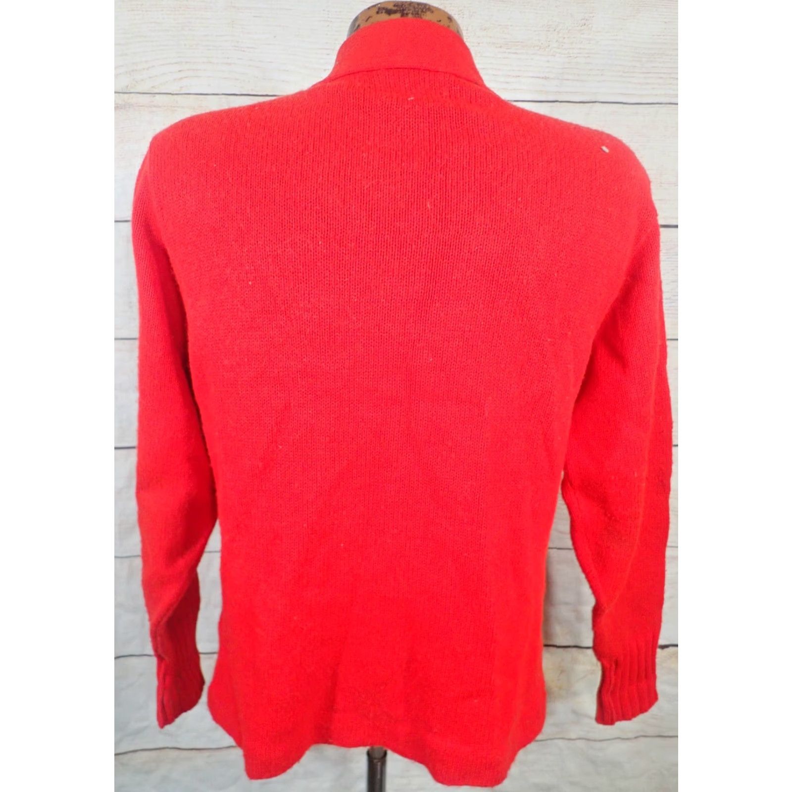 Vintage VINTAGE Tennessee American 60s Red Letterman Sweater Cardigan Adult Medium GF Football Mens Size US L / EU 52-54 / 3 - 4 Thumbnail