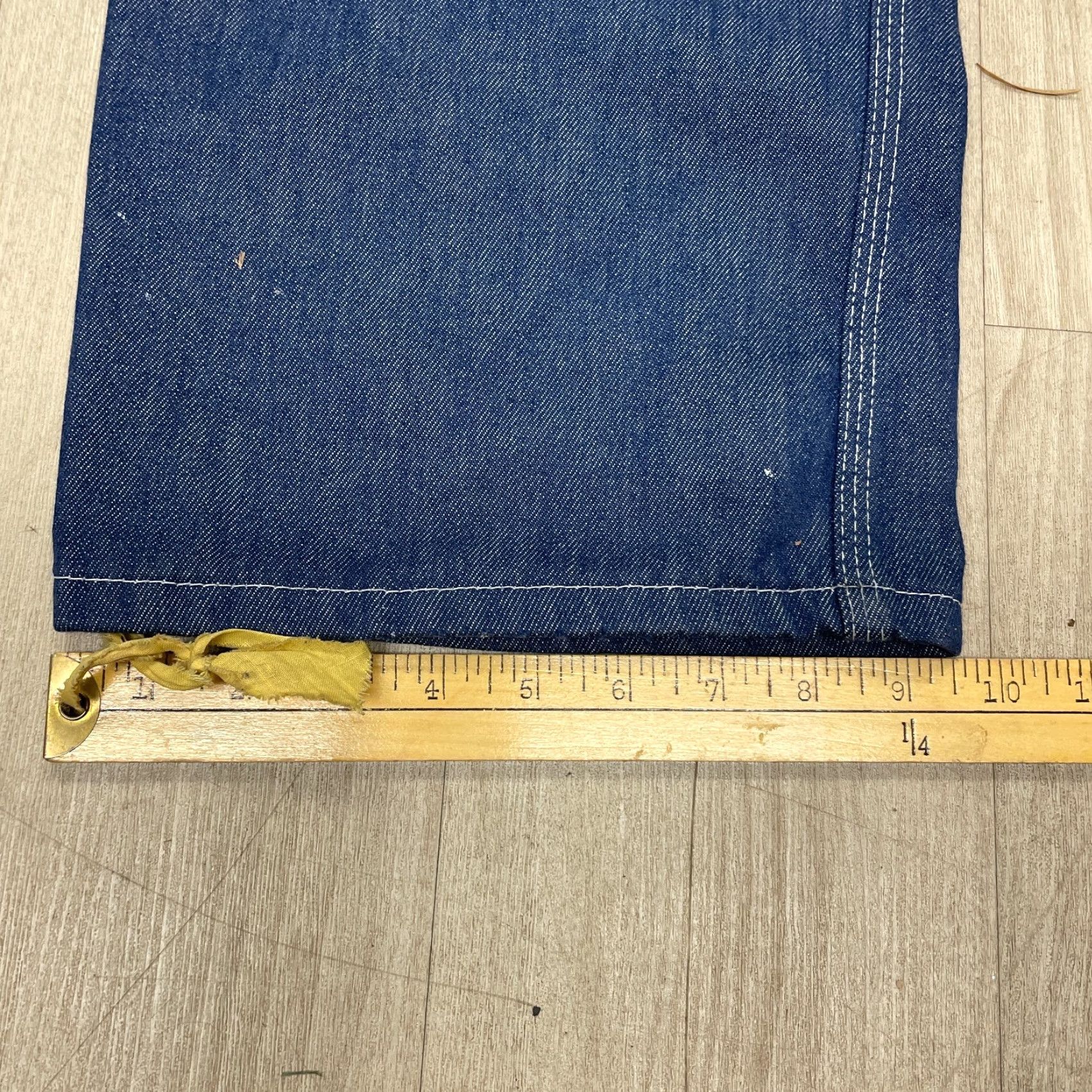 Denime VINTAGE Muleskins Overalls Mens 38x32 Denim Carpenter Painter Bib 5-Pocket Dark Blue 70s 80s USA Jeans Mens Size US 38 / EU 54 - 7 Thumbnail