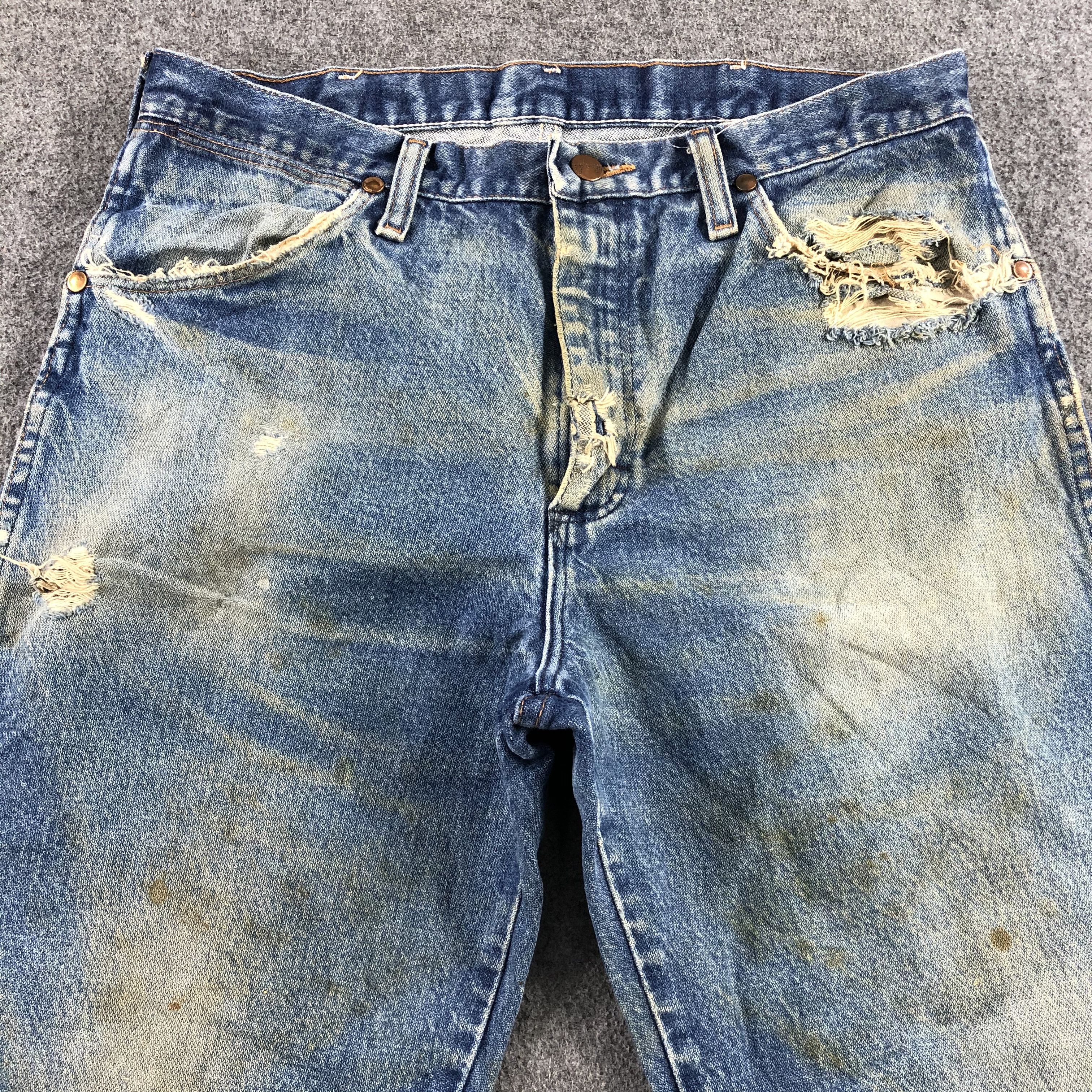 Vintage Vintage Blue Wash Wrangler Jeans-J2421 Size US 32 / EU 48 - 3 Thumbnail