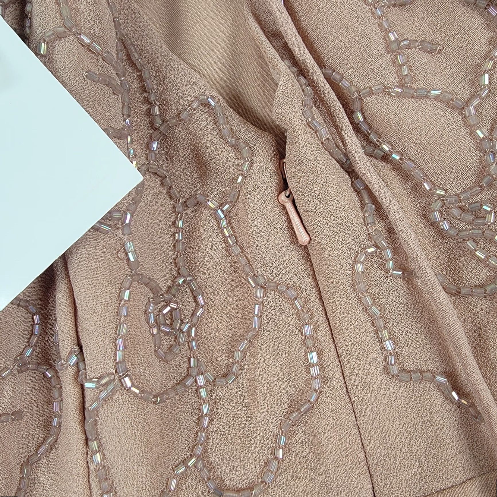 Asos ASOS Womens Fit & Flare Midi Prom Dress Beige Floral Lace Lined Size 10 US New Size L / US 10 / IT 46 - 7 Thumbnail