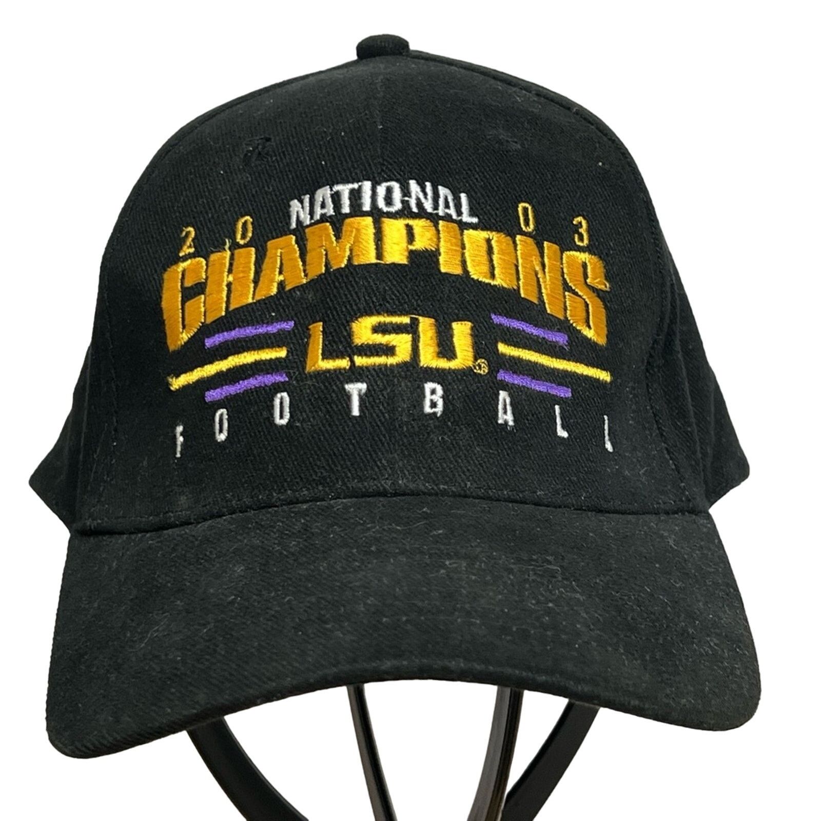 Vintage VINTAGE LSU Tigers Hat Cap Strap Back College Champions Mens Size ONE SIZE - 1 Thumbnail