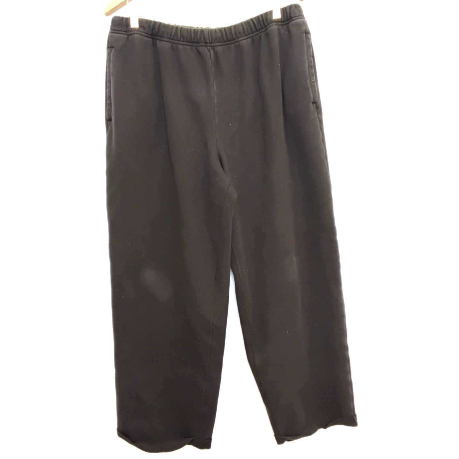 SKIMS Skims Sweatpants Oversize Wide Leg Women's XL Black Cotton Size 36" / US 14 / IT 50 - 2 Thumbnail