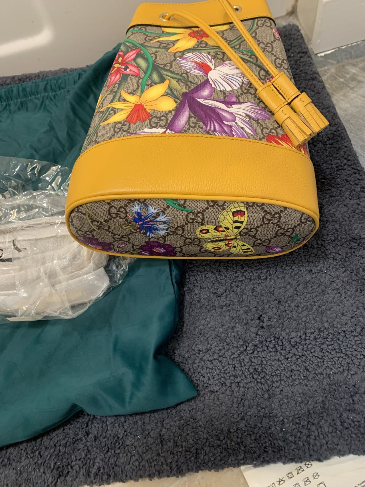 Gucci Gucci Ophidia Flora Small GG Canvas Bucket Bag Size ONE SIZE - 5 Thumbnail