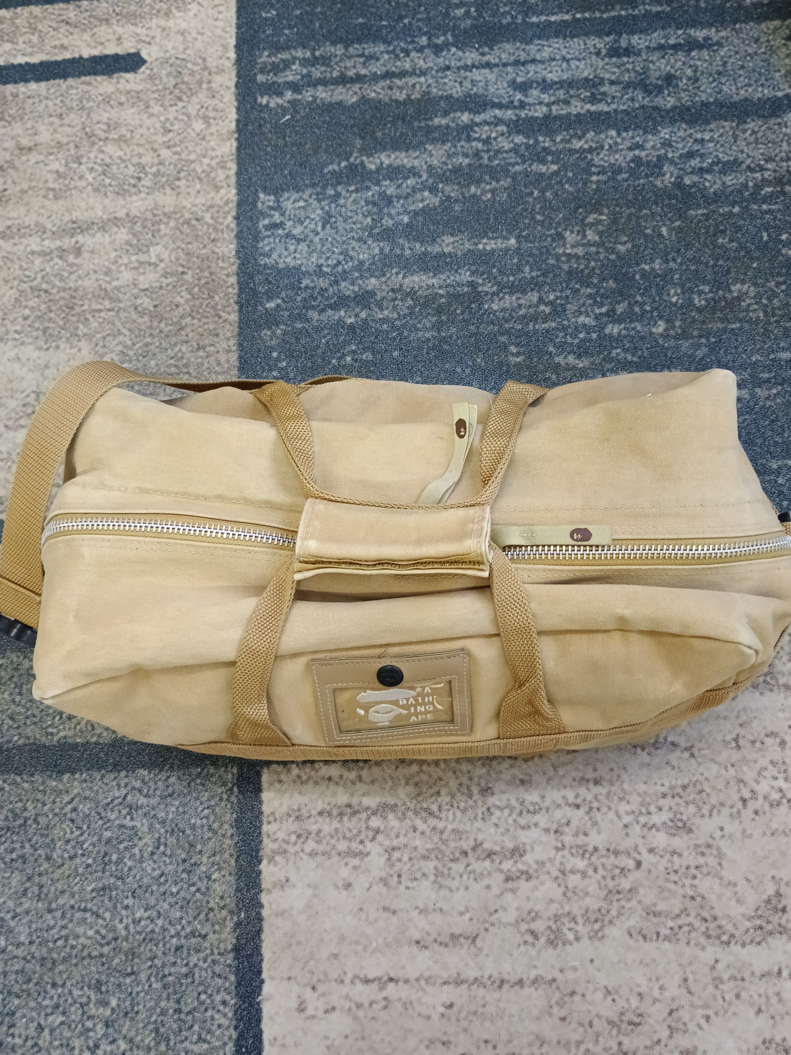 Bape A BATHING APE NOWHERE CANVAS DUFFLE TRAVEL BAG Size ONE SIZE - 3 Thumbnail