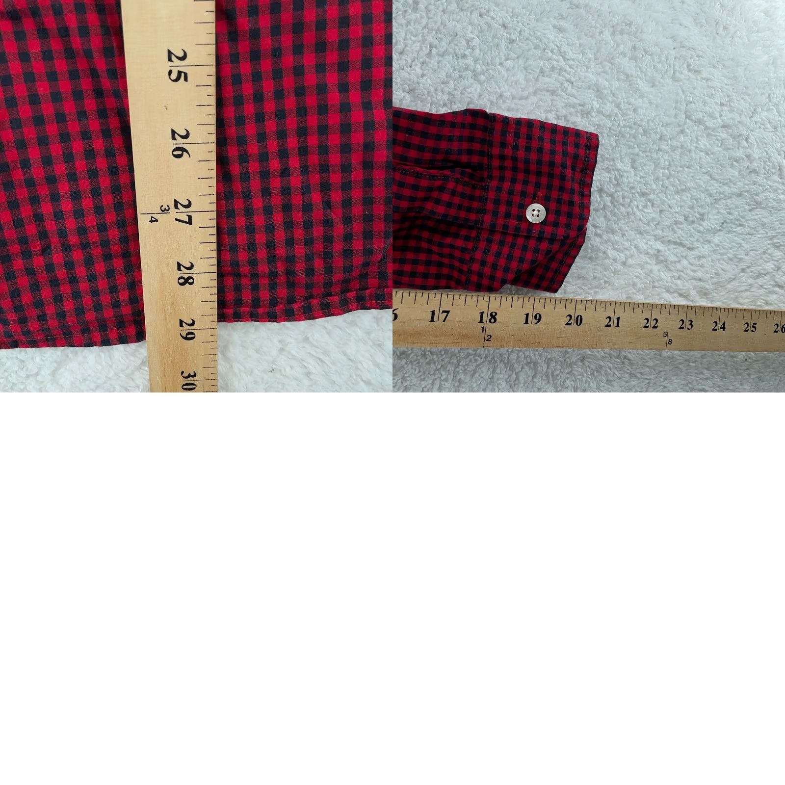 Vineyard Vines Vineyard Vines Tucker Shirt Mens M Ruby Red Black Gingham Collared Button Up Shirt - Red/Black, Cotton Spandex, Long Sleeve, Regular Fit Size US M / EU 48-50 / 2 - 8 Thumbnail