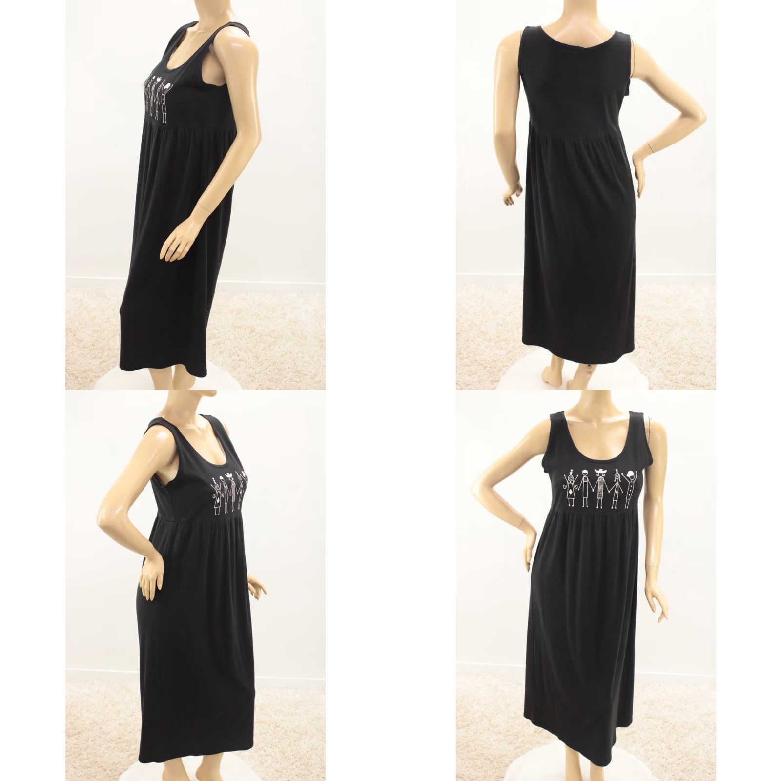 Vintage California Concepts Maxi Dress Bolero Cardigan Set Women's 12 Black Art Graphic Vintage Dress Maxi Set Women Size XL / US 12-14 / IT 48-50 - 8 Thumbnail