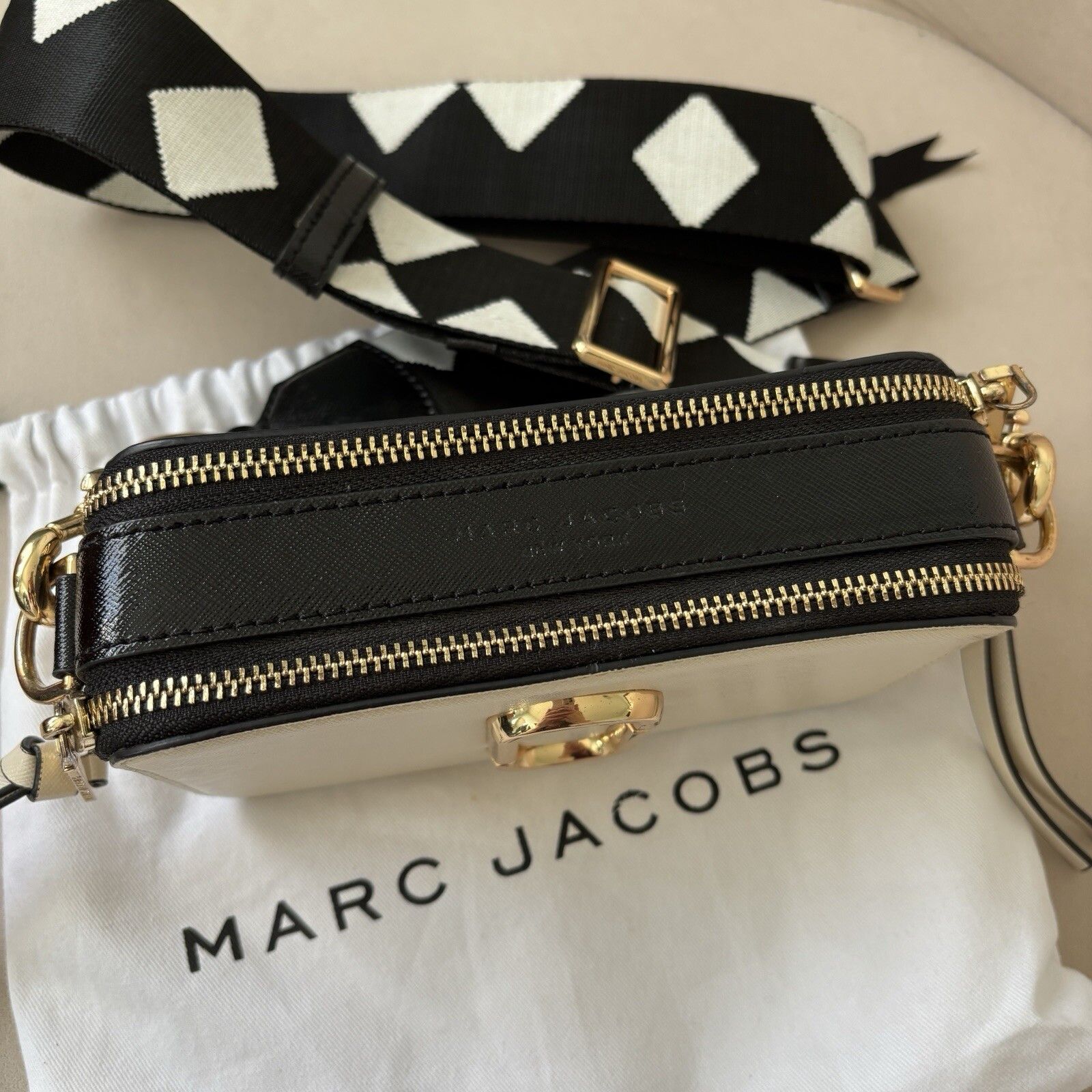 Marc Jacobs Marc Jacobs Snapshot Crossbody Bag Black And White Size ONE SIZE - 2 Thumbnail