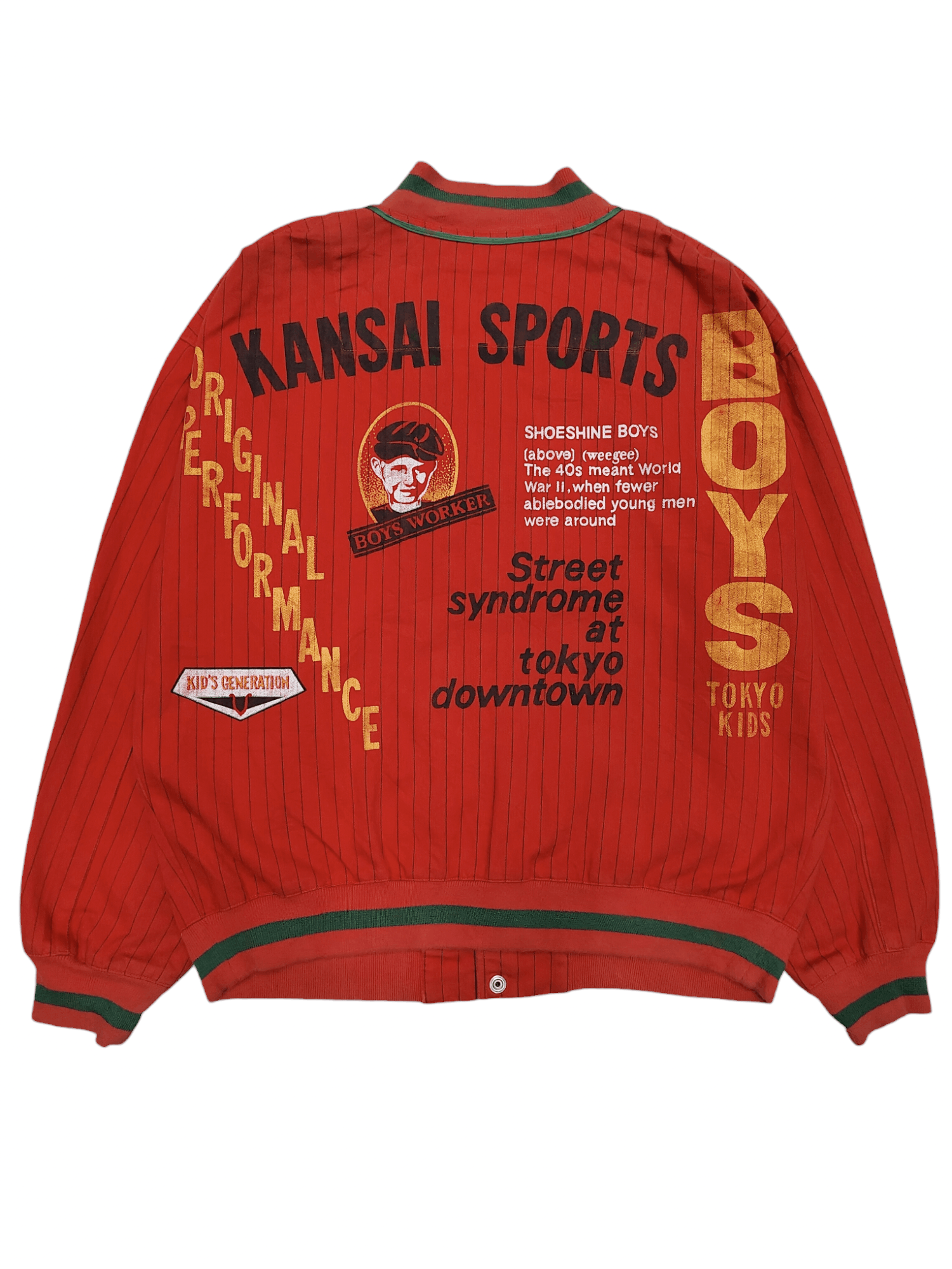 Kansai Yamamoto 80s Kansai Sport- Archived Workers Graphic Varsity Jacket Size US L / EU 52-54 / 3 - 1 Thumbnail